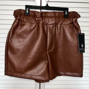 Bagatelle faux leather shorts